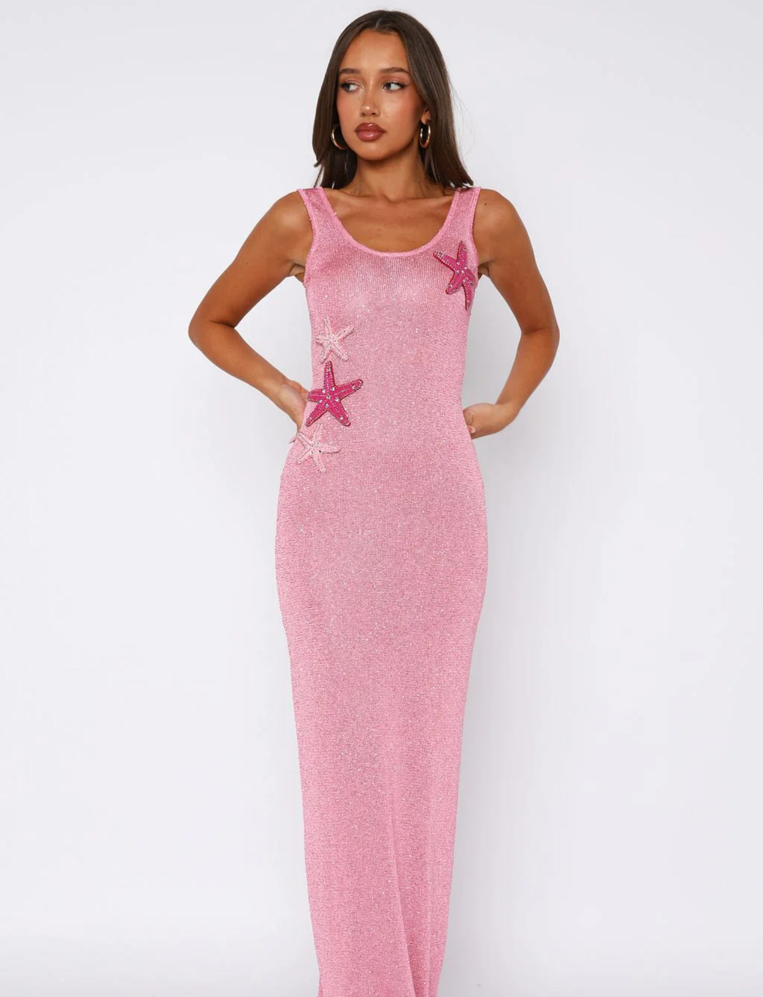 pink knit sequin dress Marine Mist inv-61