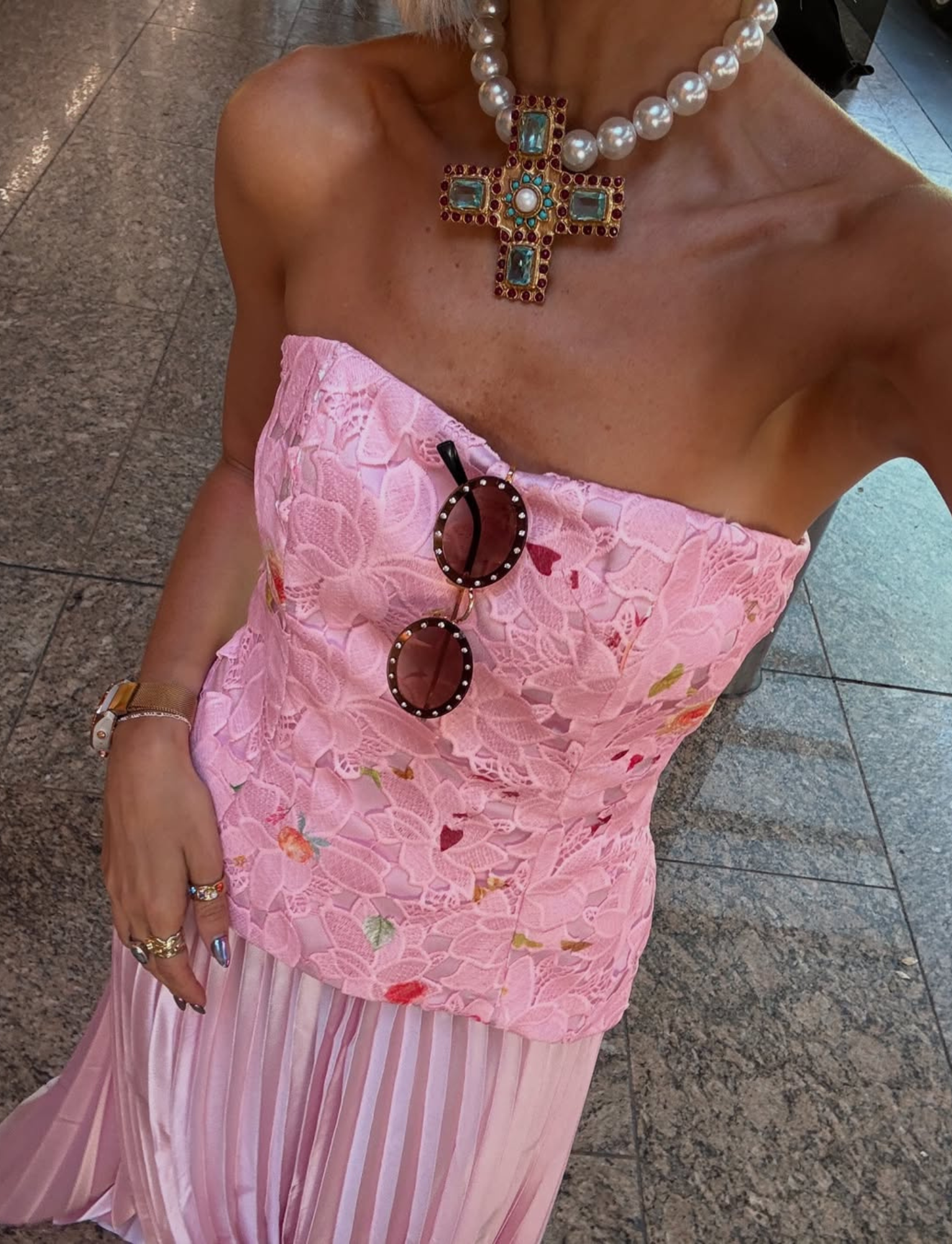 Cascade Pleated Gown image 0