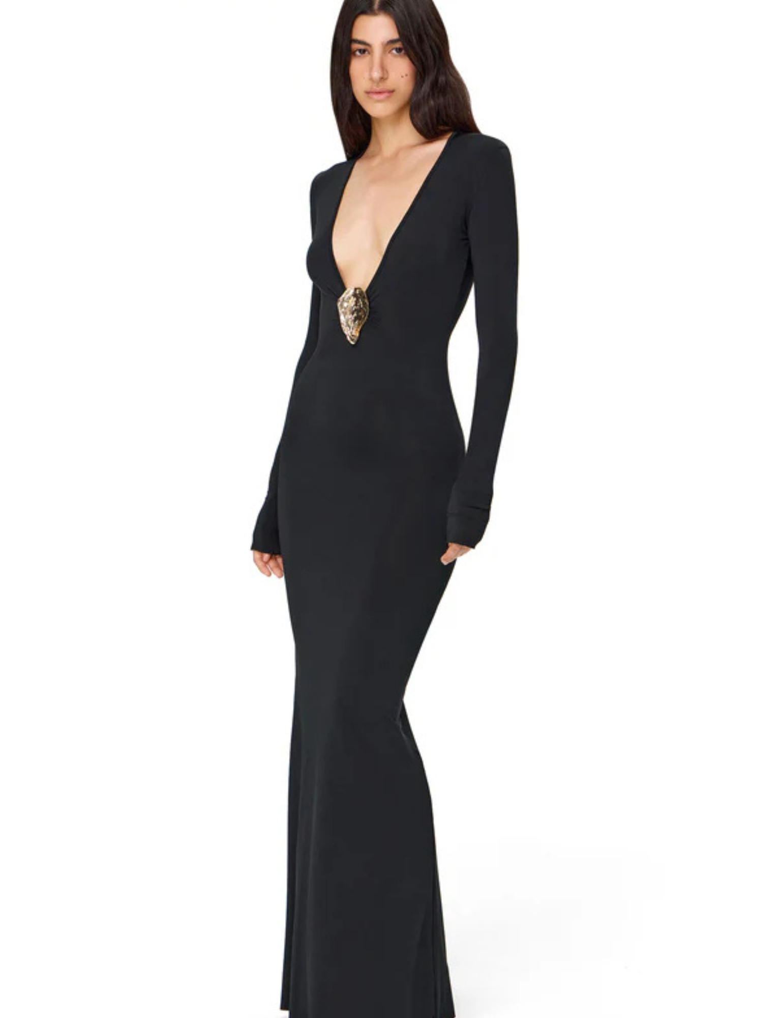Lycra Long Sleeve Maxi Dress