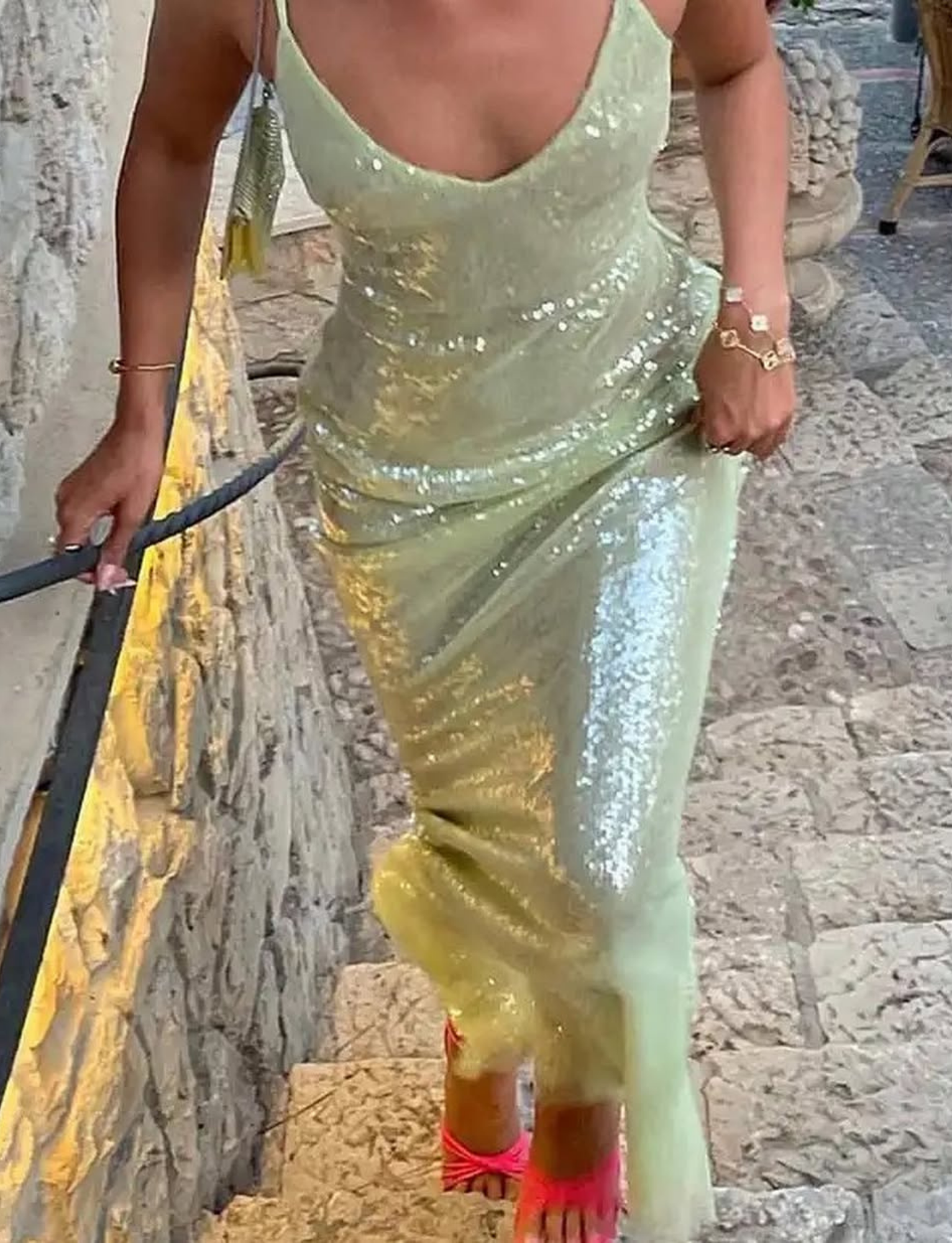 It Girl Maxi | Green Sequin image 3