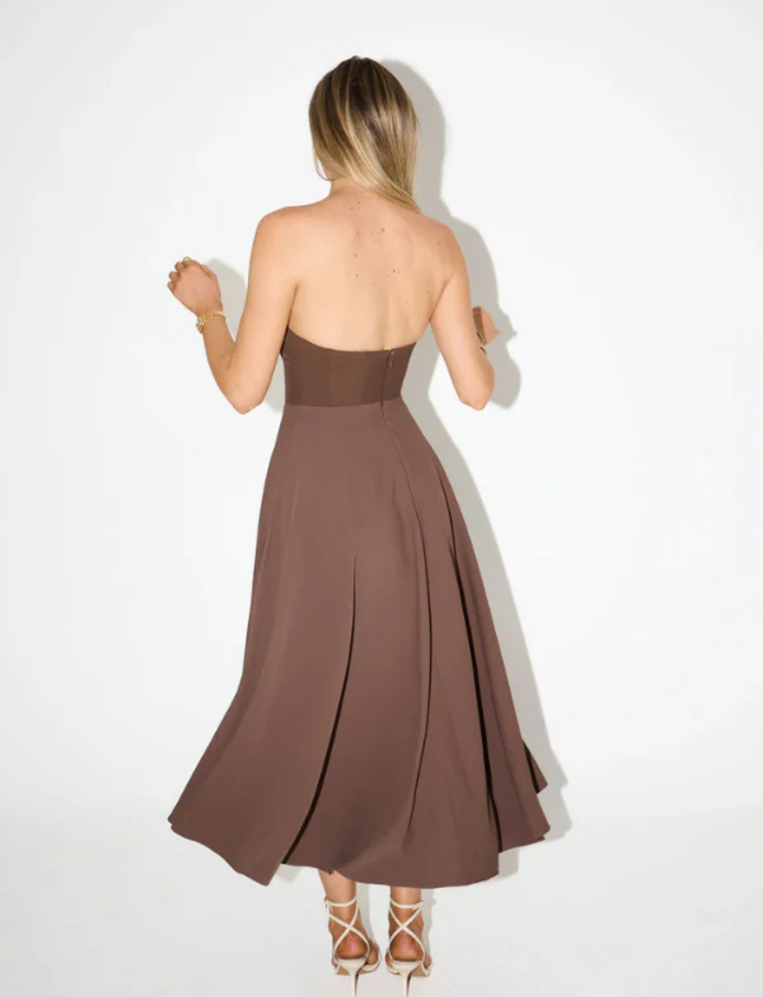 Ultimate Muse Strapless Midi | Brown image 2