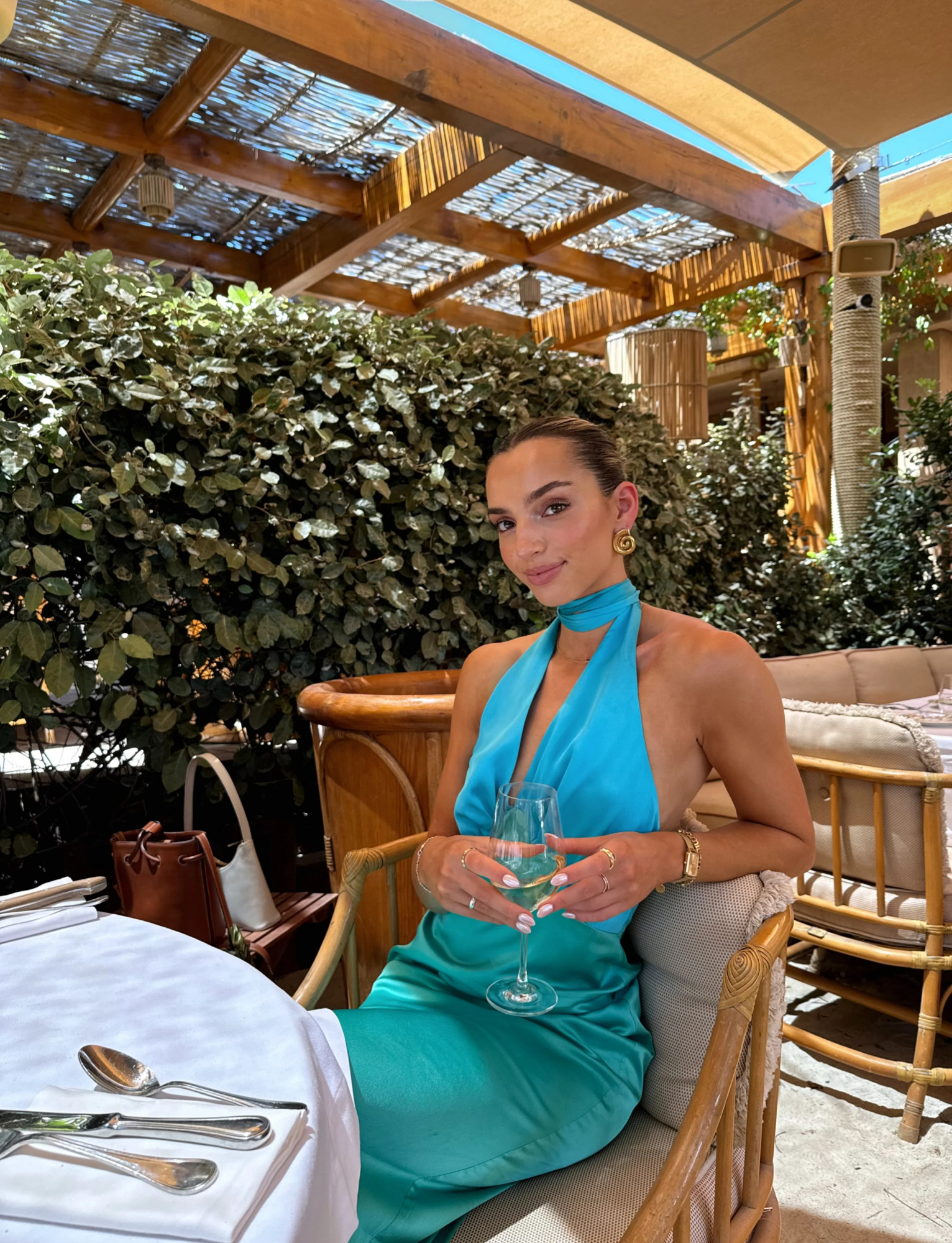 Oahu Slip Dress | Aquamarine image 3
