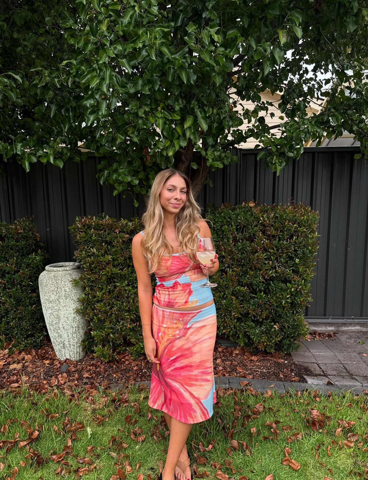 Silk Cartwright Hibiscus Tank + Midi Set image 0