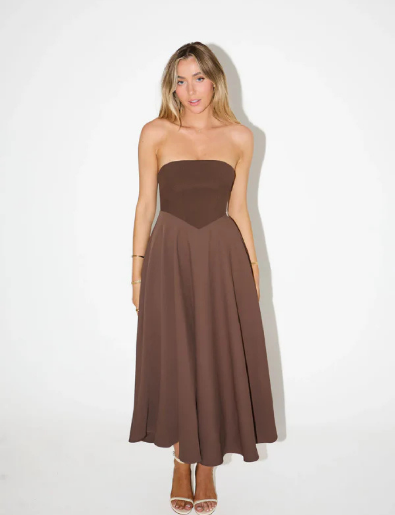 Ultimate Muse Strapless Midi | Brown image 0