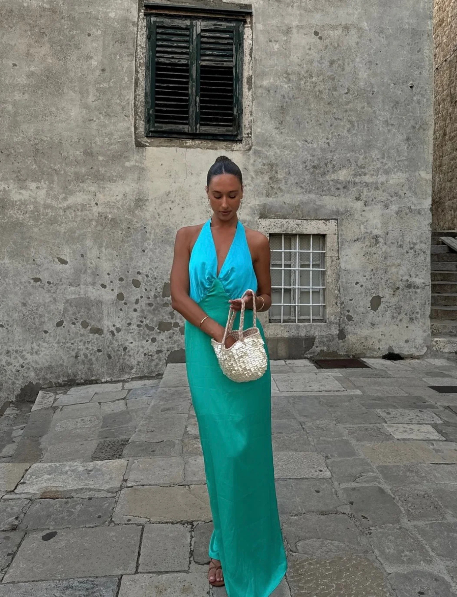 Oahu Slip Dress | Aquamarine image 0