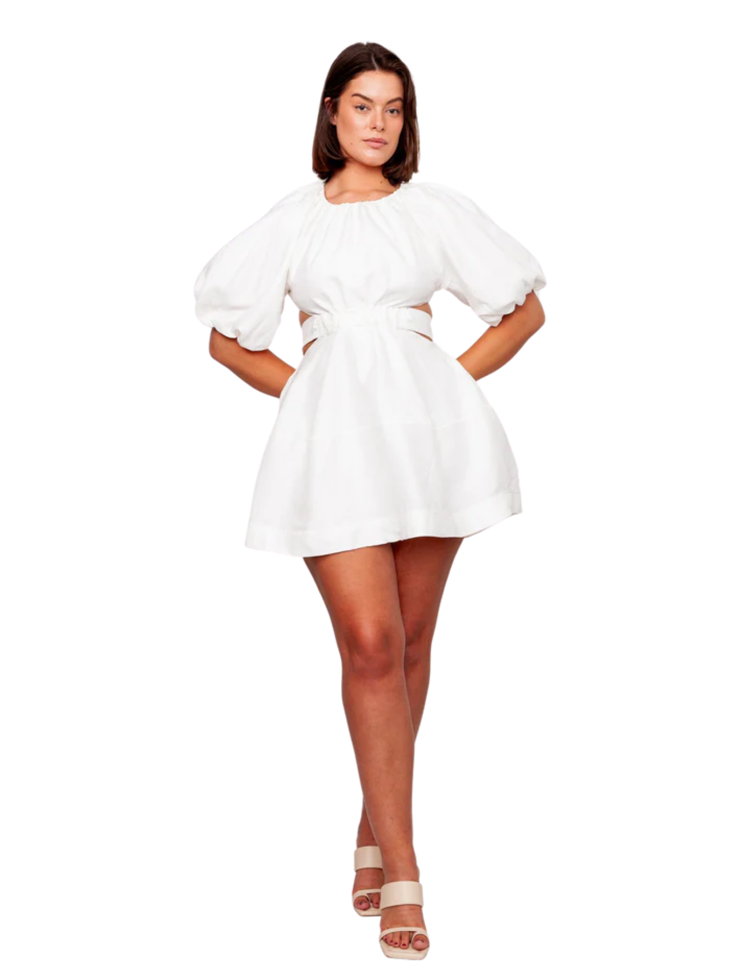 Mimosa Cut Out Midi | White image 2