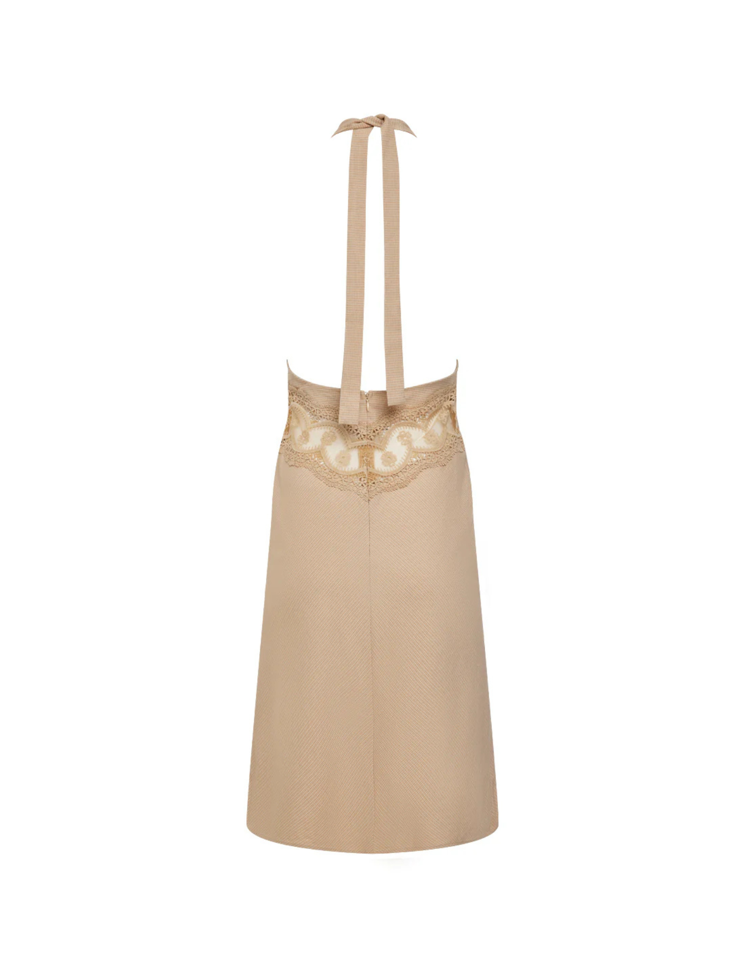 Solana Midi Dress | Beige Plaid image 11