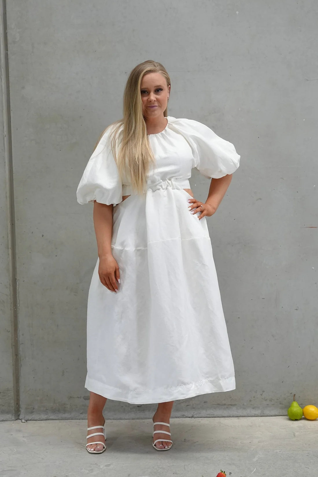 Mimosa Cut Out Midi | White image 0