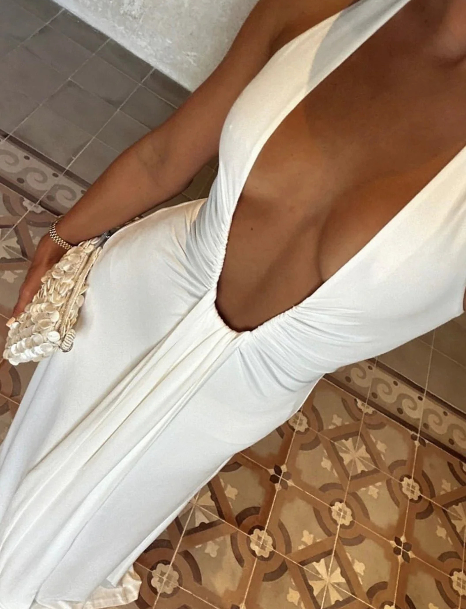 Jennifer Cupro Maxi | Ivory image 1