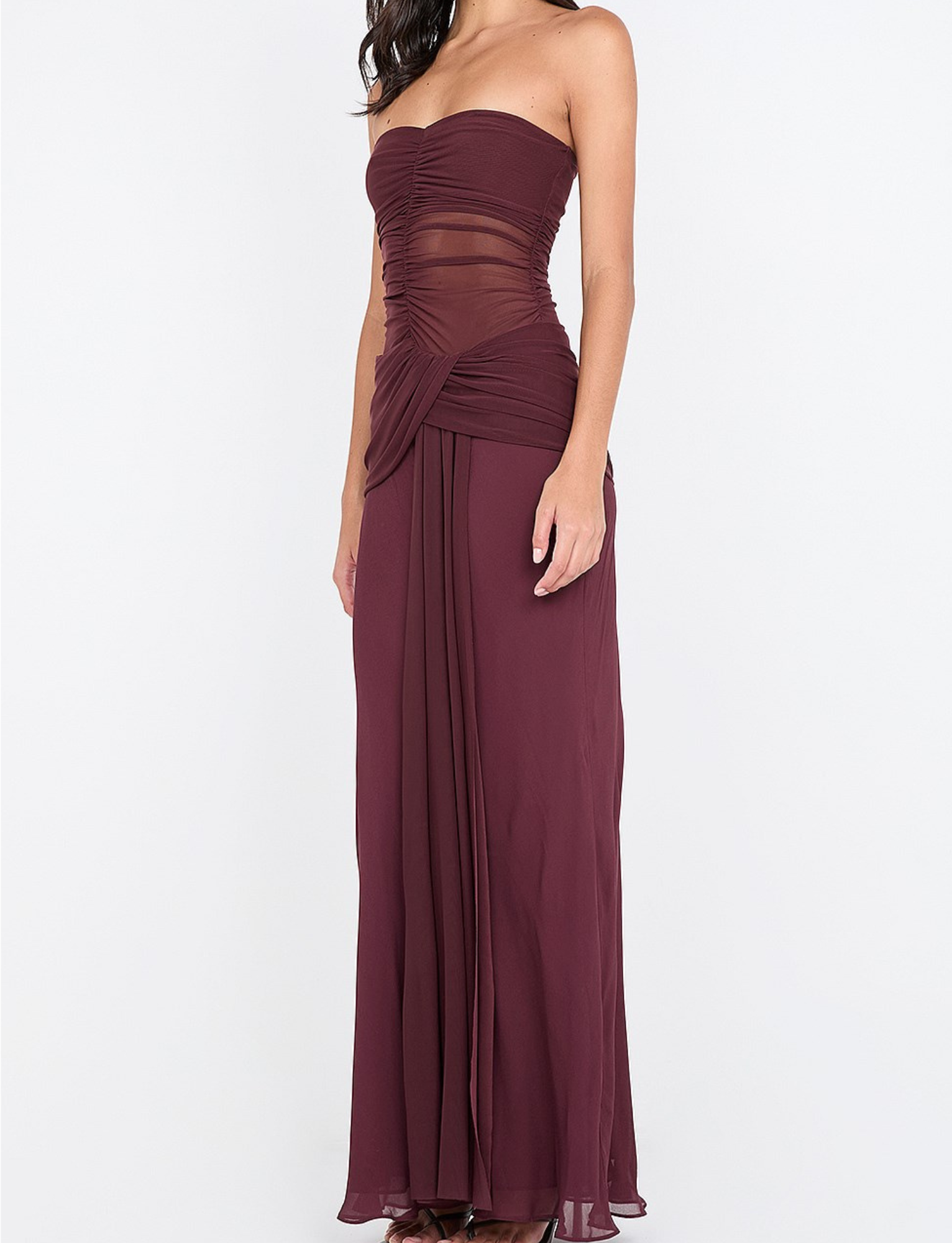 Noemi Strapless Dress | Plum image 2