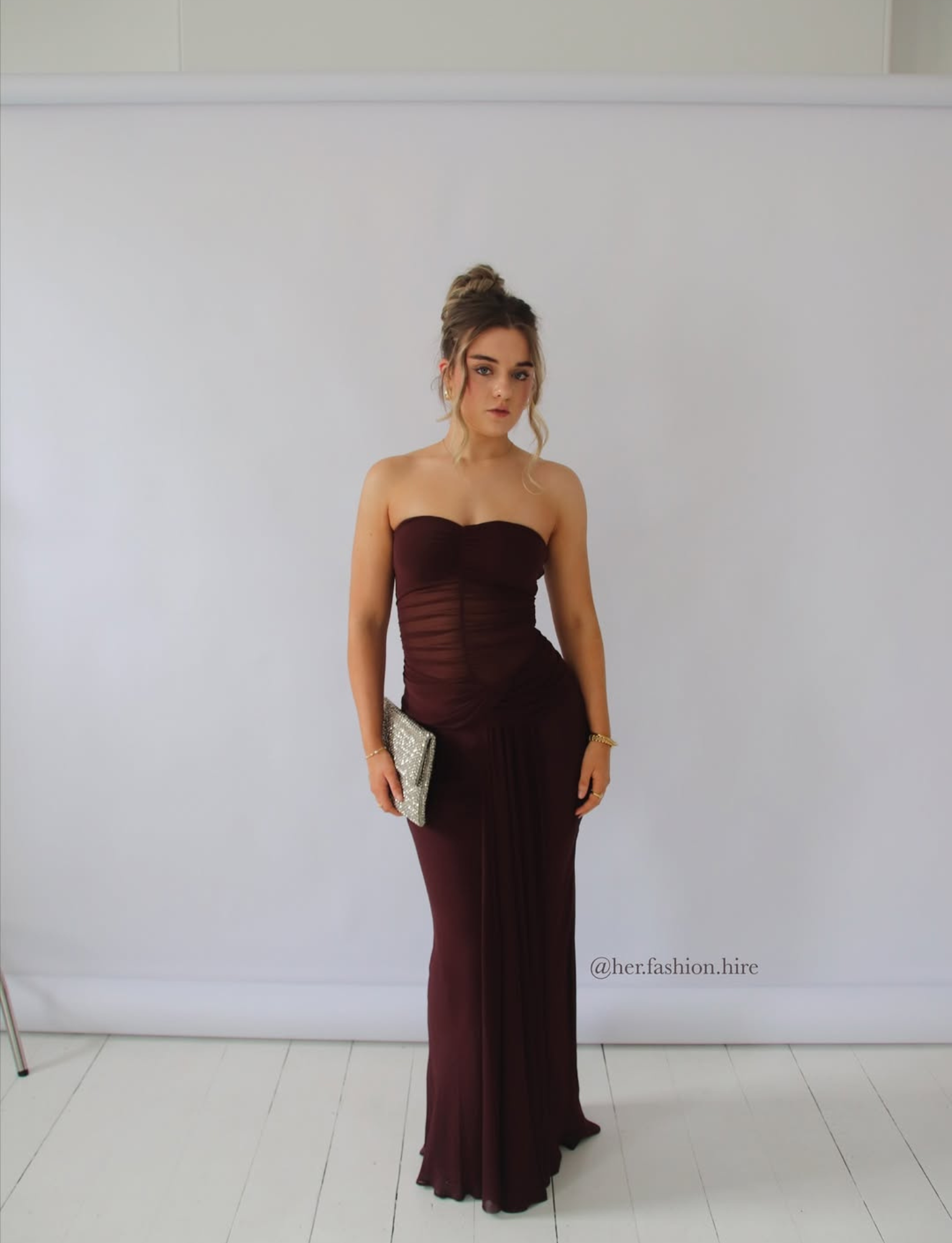 Noemi Strapless Dress | Plum image 7
