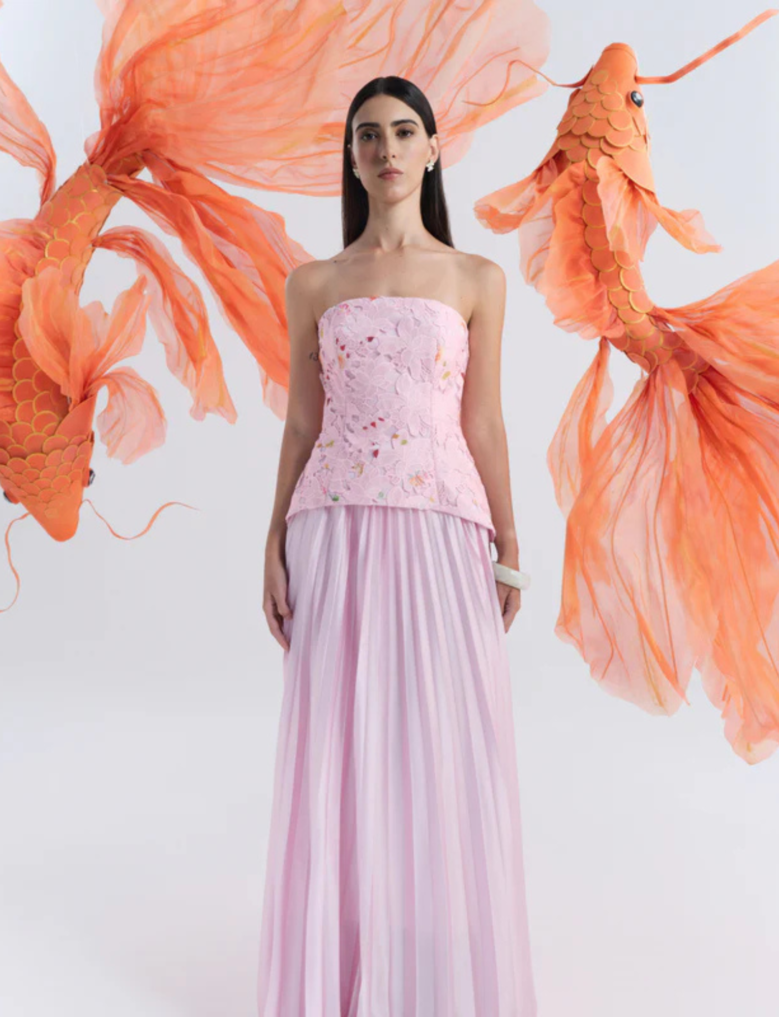 Cascade Pleated Gown image 11