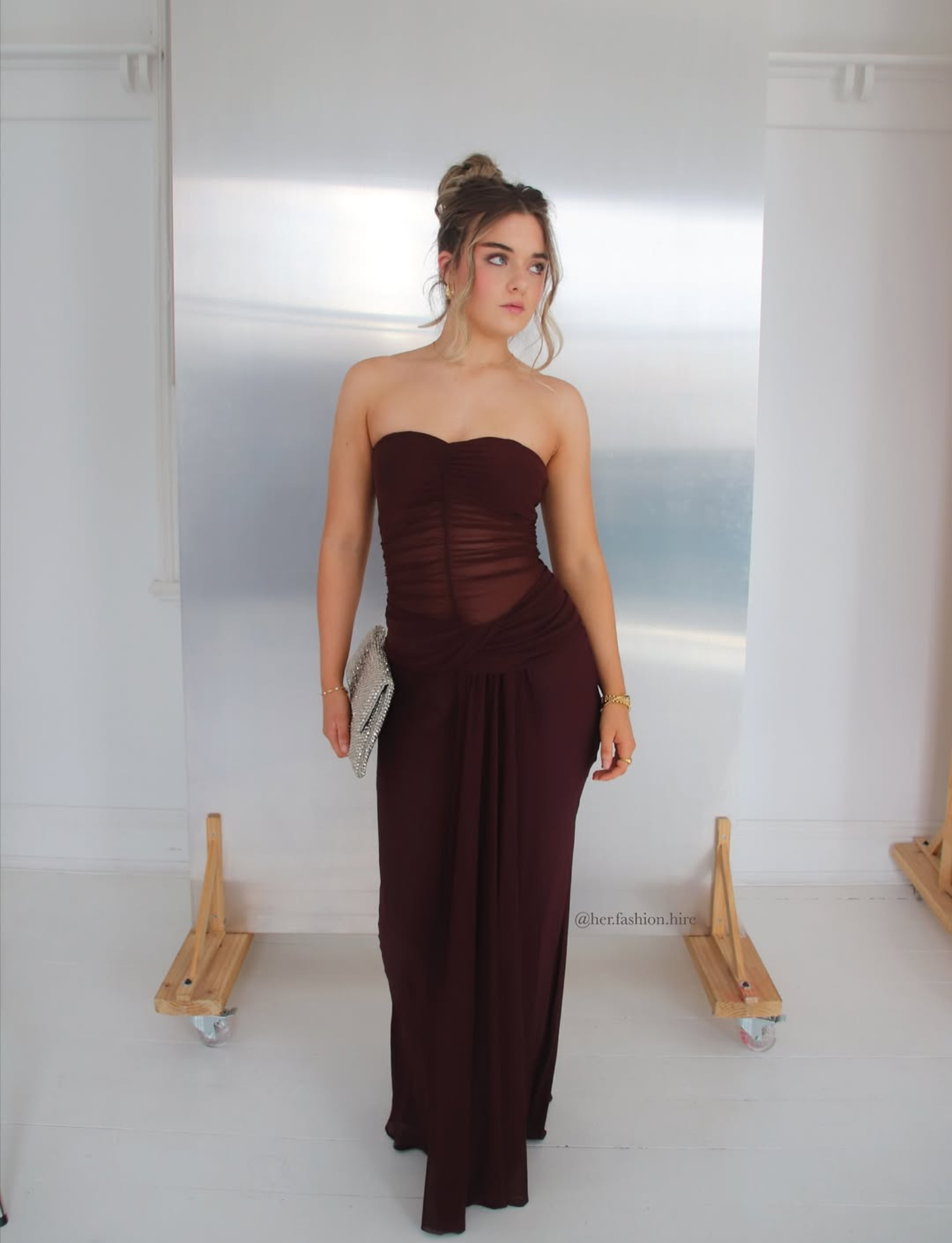 Noemi Strapless Dress | Plum image 5
