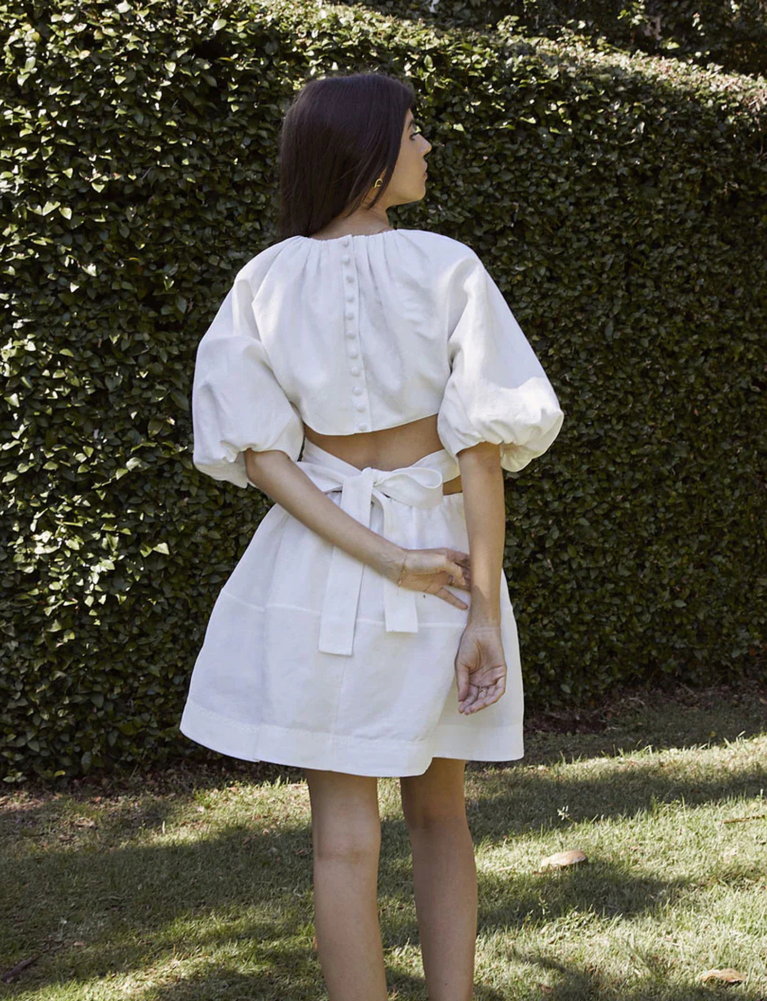 Mimosa Cut Out Midi | White image 1
