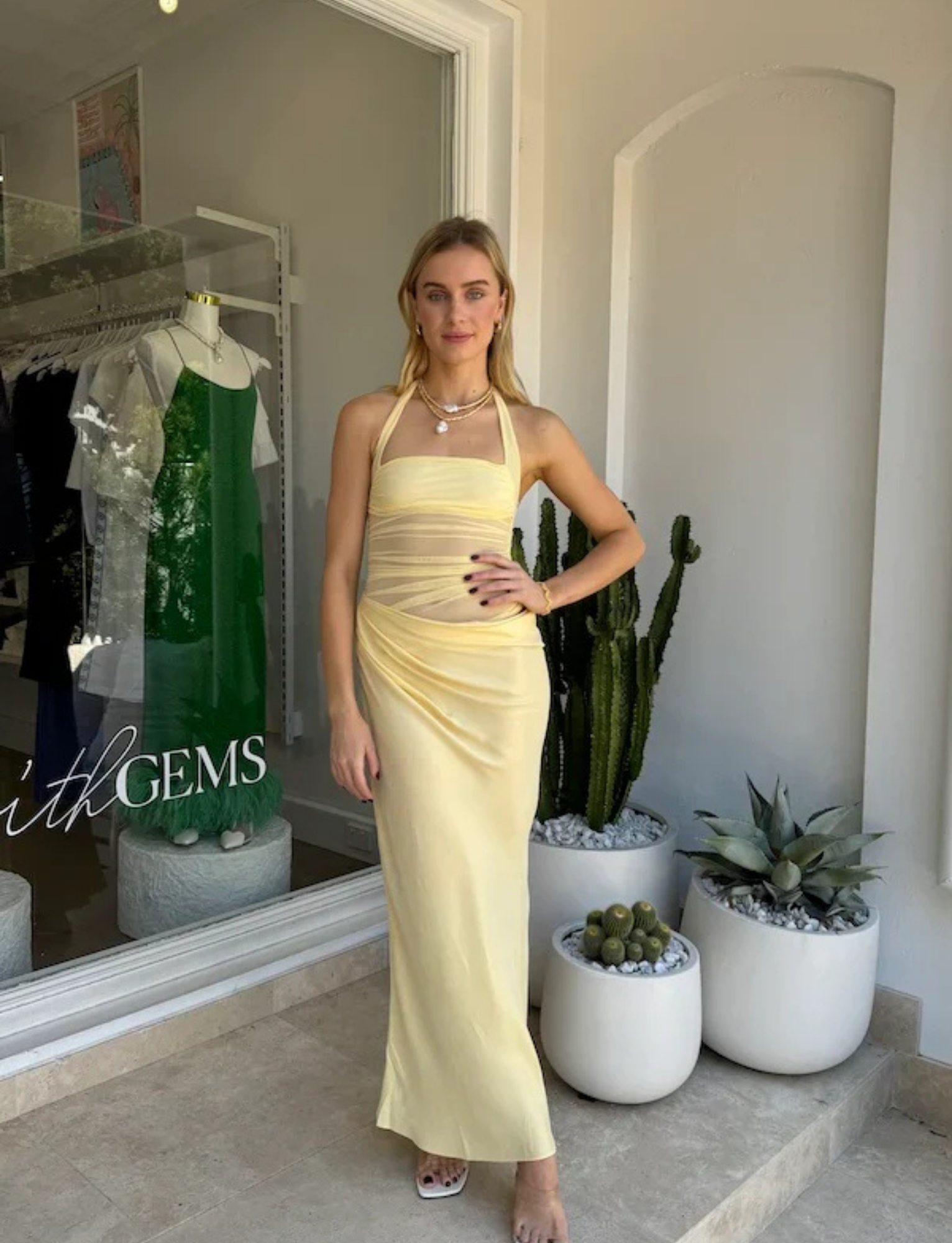 Gina Halter Maxi | Butter image 5